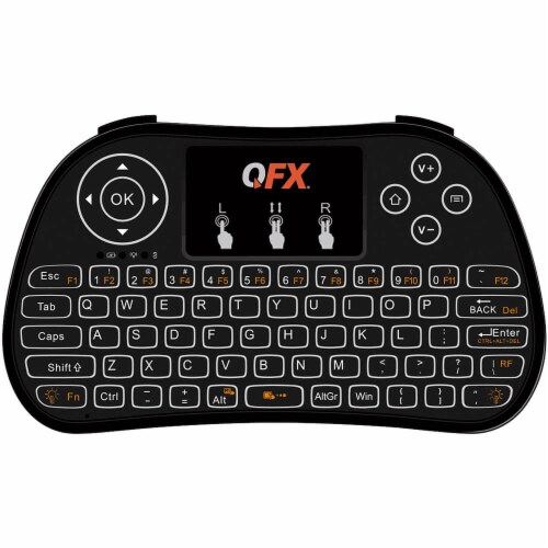 QFX ABXK1 Illuminated Keyboard and Touch Pad Perspective: front