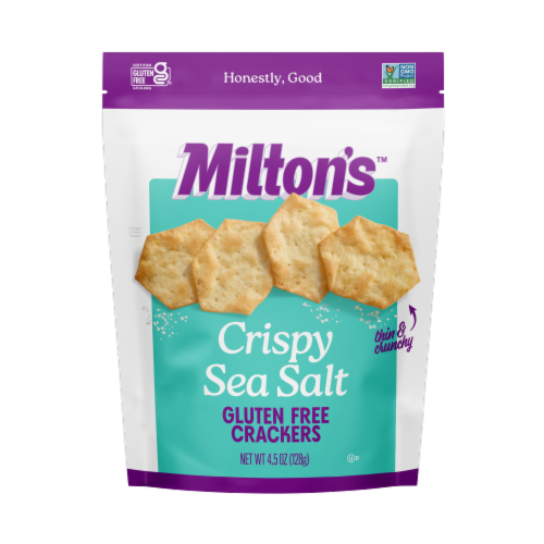 Milton's Craft Bakers® Gluten Free Crispy Sea Salt Crackers Perspective: front