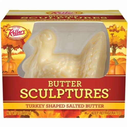 Keller's Turkey Shaped Sculpture Salted Butter Perspective: front