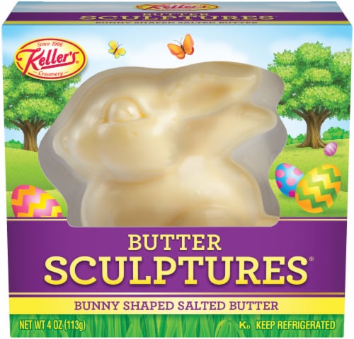 Keller's Bunny Shaped Salted Butter Sculpture Perspective: front