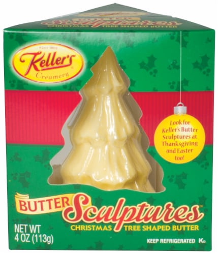 Keller's® Butter Sculptures™ Christmas Tree Shaped Butter Perspective: front