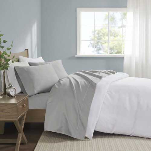 Gracie Mills Pima Cotton Sheet Set Light Grey Queen, Queen - Kroger