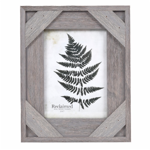 Prinz Reclaimed Crosshatch Bakersfield Picture Frame - Barn Gray Perspective: front