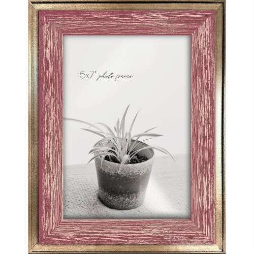 New View 5x7 inch Picture Frame - Pink & Gold Perspective: front