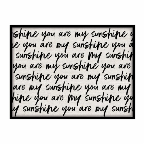 New View You Are My Sunshine Linen Framed Canvas Perspective: front