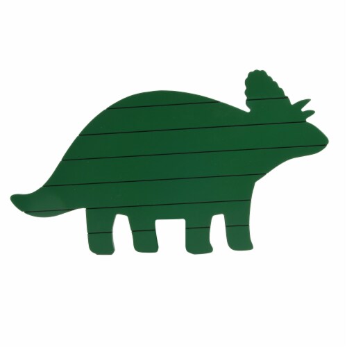 New View Green Dino Shaped Letter Board Wall Haning Perspective: front