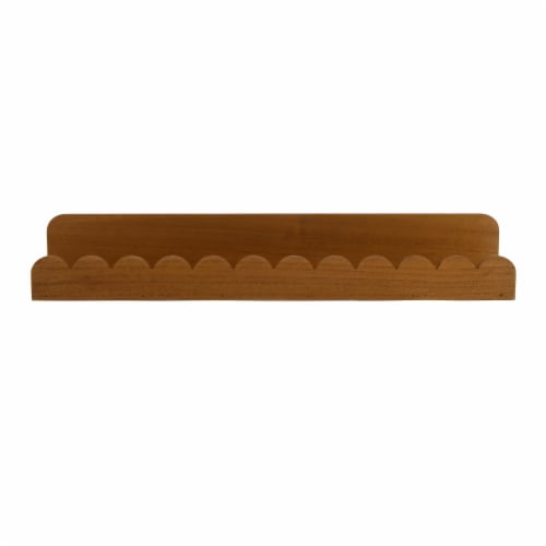 New View Long Natural Scallop Edge Shelf Perspective: front