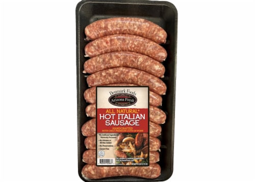 Denmark Foods Arizona Fresh Hot Italian Sausage Links Perspective: front