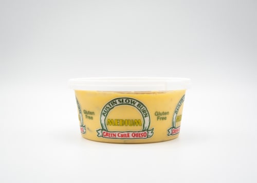 Austin Slow Burn Medium Green Chile Queso Perspective: front