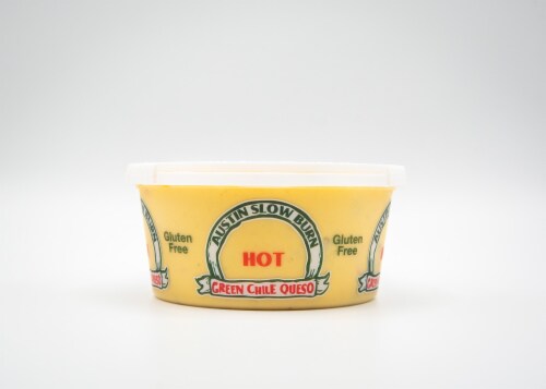 Austin Slow Burn Gluten Free Hot Green Chile Queso Perspective: front