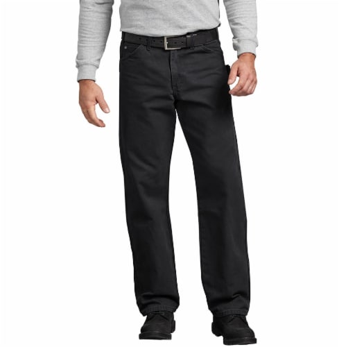 Dickies Men's Relaxed Fit Sanded Duck Carpenter Jeans - Rinsed Black, 34 x  30 in - Fred Meyer