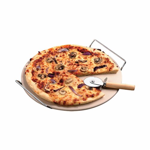 KitchenWorthy Pizza Stone Set, One Size, Beige Perspective: front