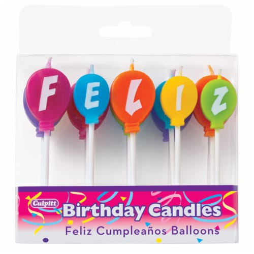 DecoPac Feliz Cumpleanos Balloon Candles Perspective: front