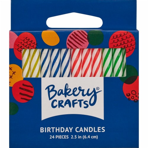 DecoPac Bakery Crafts Spiral Multi Neon Candles Perspective: front