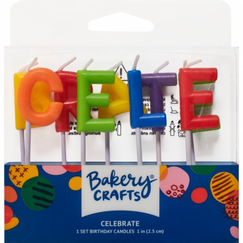 Culpitt Celebrate Letters Cake Candles Perspective: front
