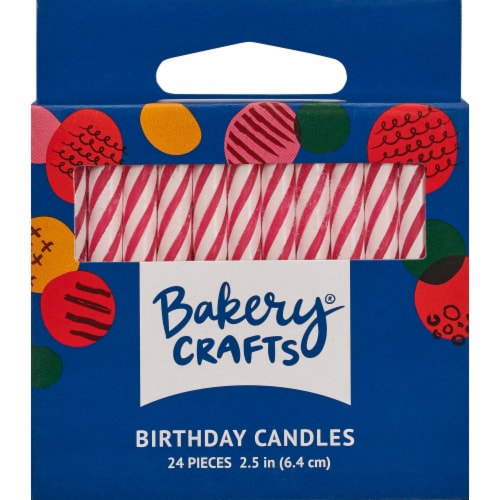 DecoPac Spiral Candles Cake Decorations - Pink Perspective: front