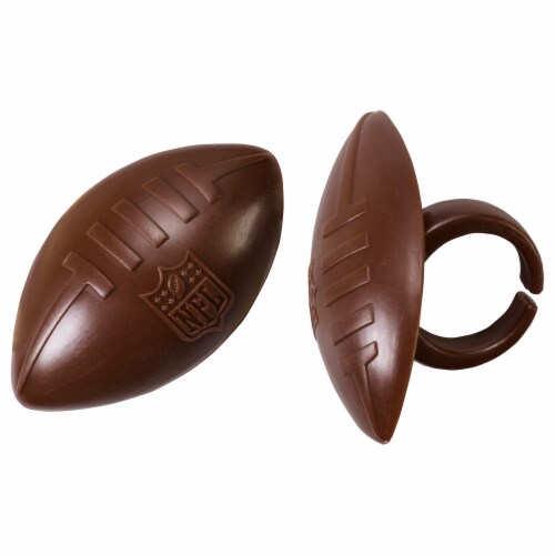 DecoPac NFL Brown Football Ring Cake Toppers Perspective: front