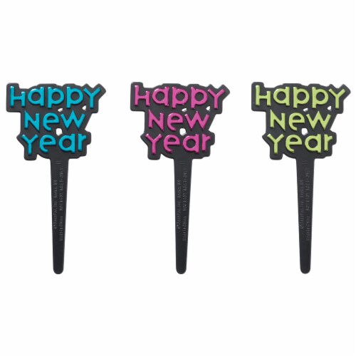 DecoPac Happy New Year Cake Decorations Perspective: front