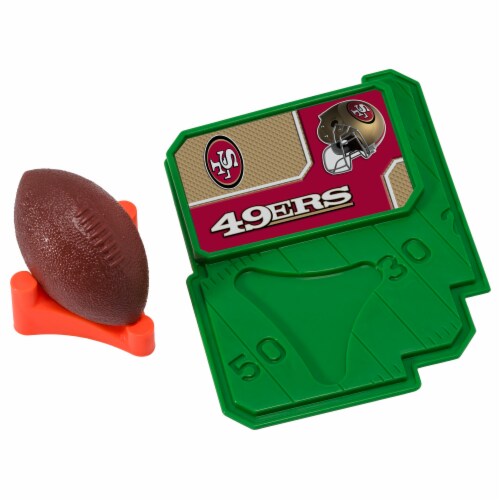 DecoPac NFL San Francisco 49ers Football & Tee Cake Decoration Set Perspective: front