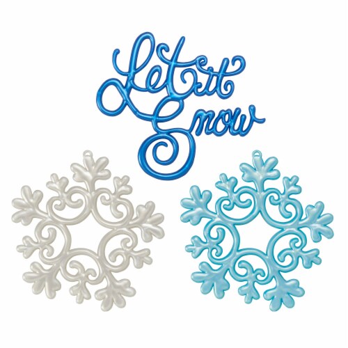 DecoPac Snowflake Cake Toppers Perspective: front