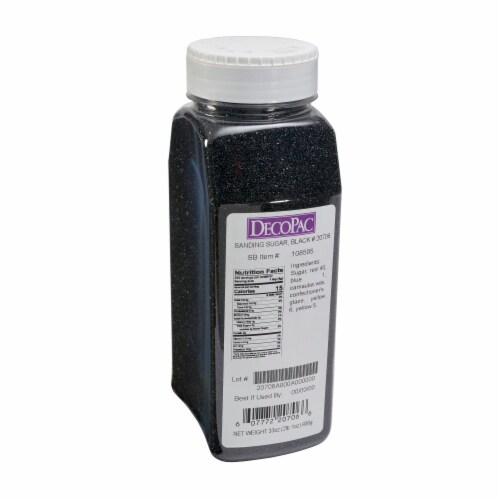 DecoPac Black Sprinkles Cake Decorations Perspective: front