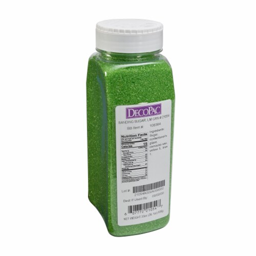 DecoPac Lime Green Sanding Sugar Perspective: front