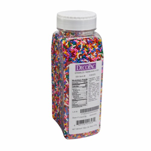DecoPac Rainbow Sprinkles Cake Decorations Perspective: front