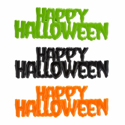 DecoPac Halloween Drip Script Lay-On Cake Decorations Perspective: front