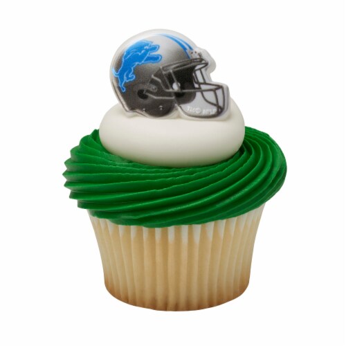 DecoPac Detroit Lions Football Helmet Ring Cake Decorations Perspective: front