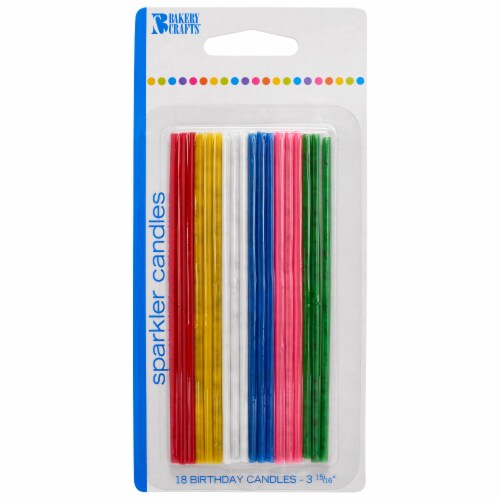 Bakery Crafts Sparkler Birthday Candles 18 Count Perspective: front
