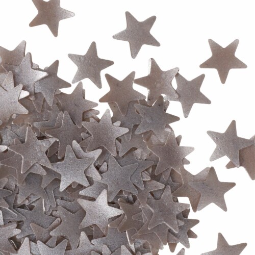 DecoPac Silver Stars Edible Glitter Cake Decorations Perspective: front