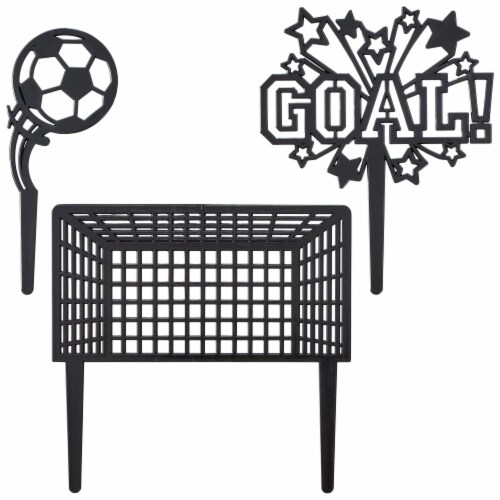 DecoPac Soccer Goal Cake Decorating Kit Perspective: front