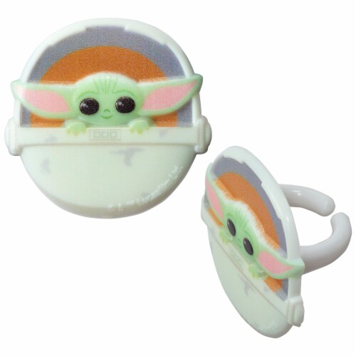 DecoPac Star Wars Mandalorian The Child Rings Cake Decorations Perspective: front