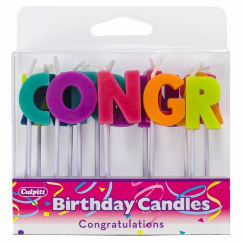 DecoPac Congratulations Cake Candles Perspective: front