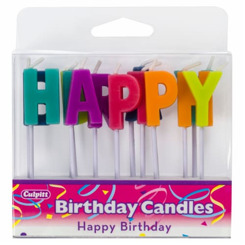 DecoPac Happy Birthday Cake Candles Perspective: front