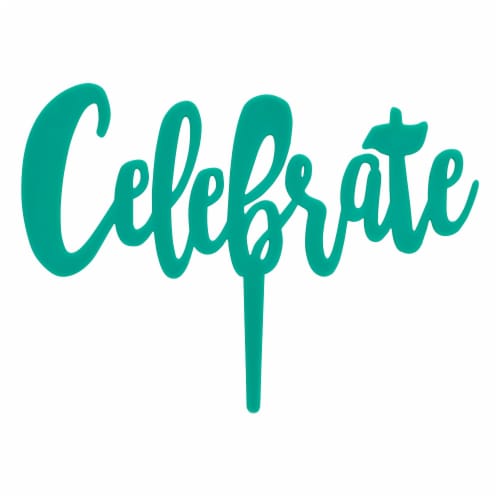 DecoPac Celebrate Candle Holder - Teal Perspective: front