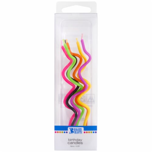 Bakery Crafts Neon Twist Birthday Candles Perspective: front