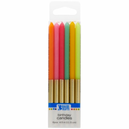 Bakery Crafts Birthday Candles 6 Count Perspective: front