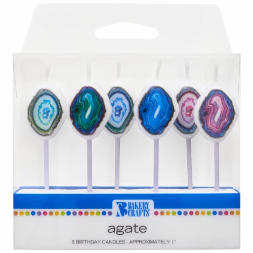 Bakery Crafts Agate Birthday Candles Perspective: front
