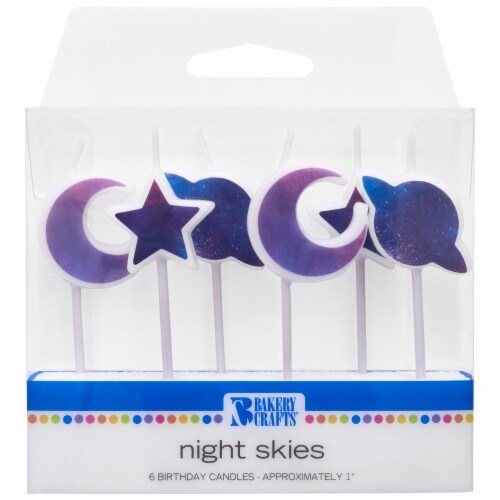 Bakery Crafts Night Skies Birthday Candles Perspective: front