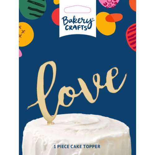DecoPac Bakery Crafts Love Cake Topper Perspective: front