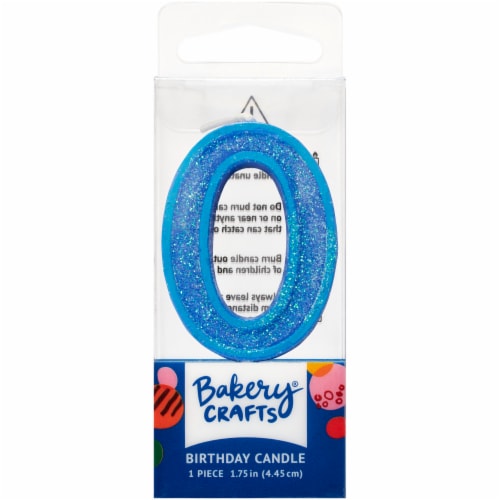 DecoPac Zero Birthday Candle Cake Decoration - Blue Perspective: front