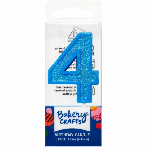 DecoPac Four Birthday Candle Cake Decoration - Blue Perspective: front