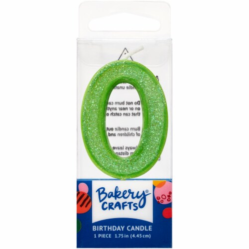 DecoPac Zero Birthday Candle Cake Decoration - Green Perspective: front