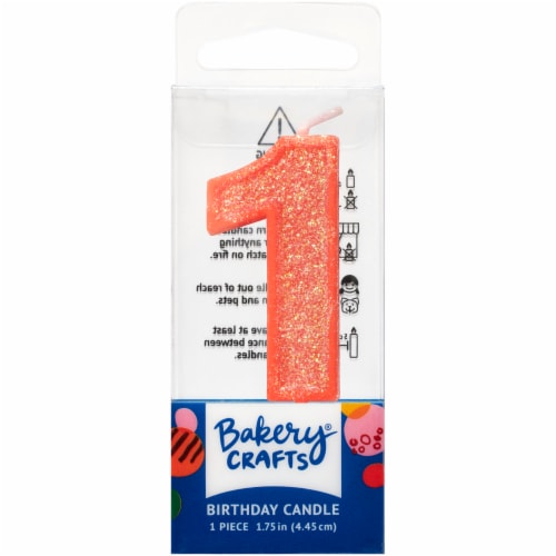 DecoPac One Birthday Candle Cake Decoration - Pink Perspective: front