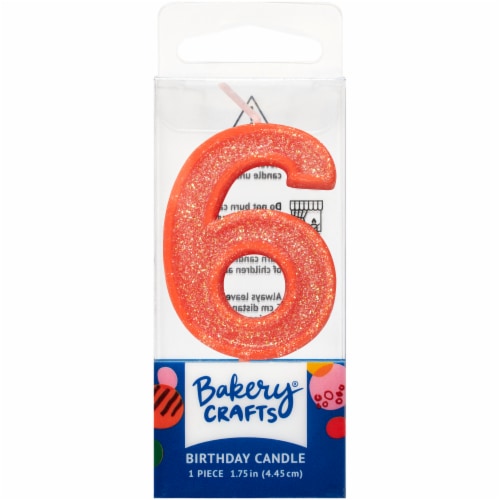 DecoPac Six Birthday Candle Cake Decoration - Pink Perspective: front
