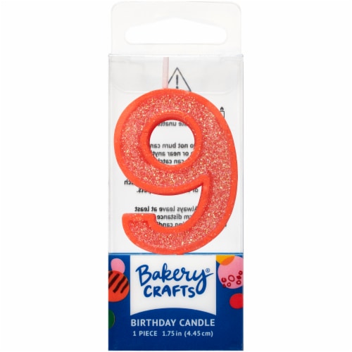 DecoPac Nine Birthday Candle Cake Decoration - Pink Perspective: front