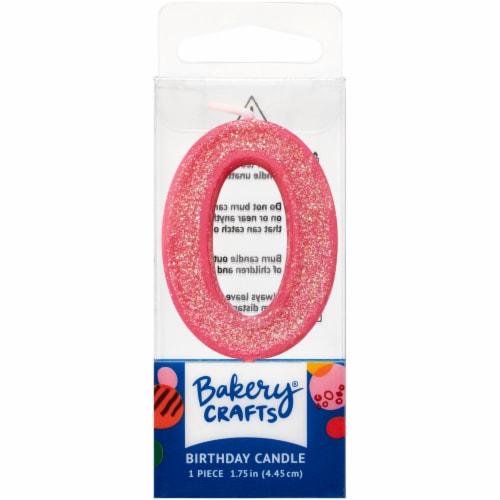 DecoPac Zero Birthday Candle Cake Decoration - Pink Perspective: front