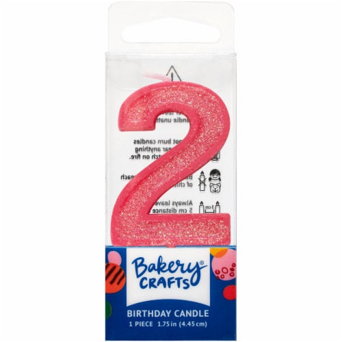DecoPac Two Birthday Candle Cake Decoration - Pink Perspective: front