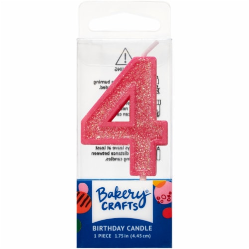 DecoPac Four Birthday Candle Cake Decoration - Pink Perspective: front